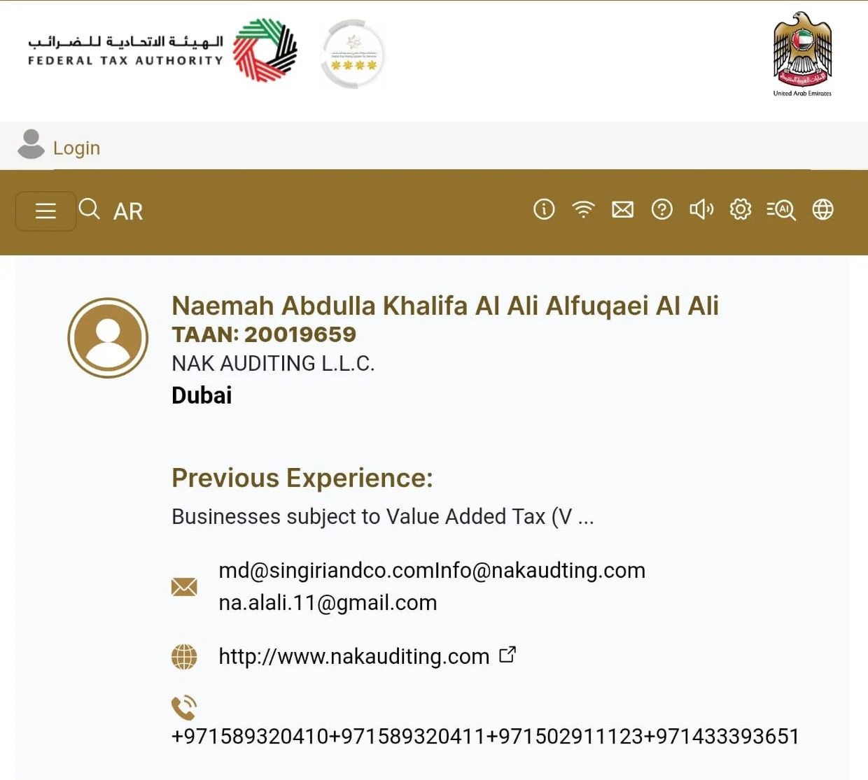 NAK Auditing UAE Certified Tax Agents