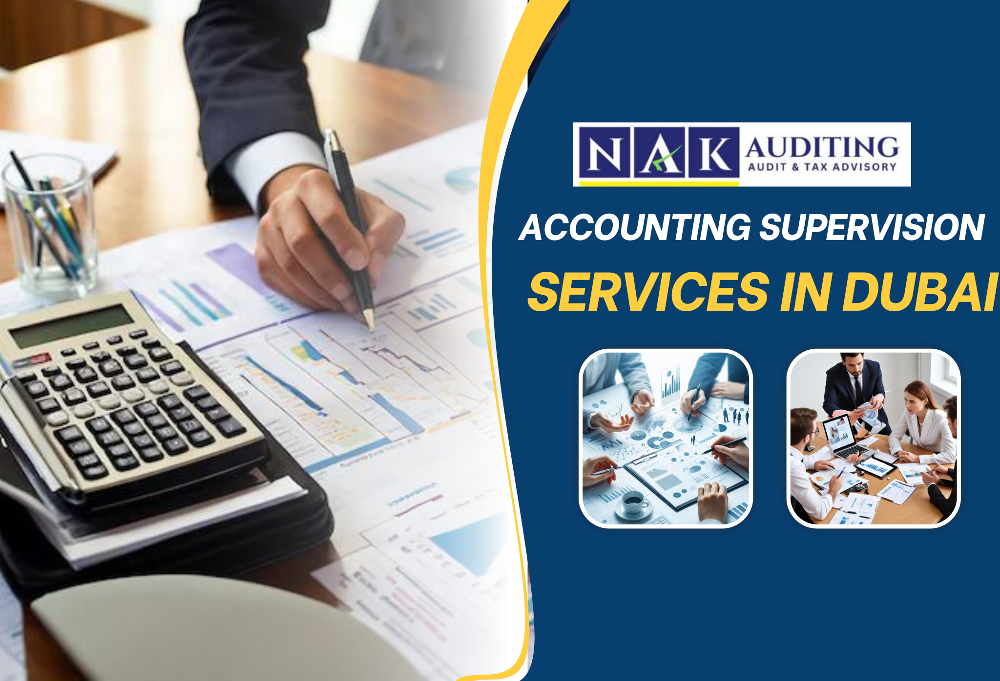 Accounting Supervision Services in UAE helping businesses manage bookkeeping, financial reporting, VAT compliance, and accounting accuracy
