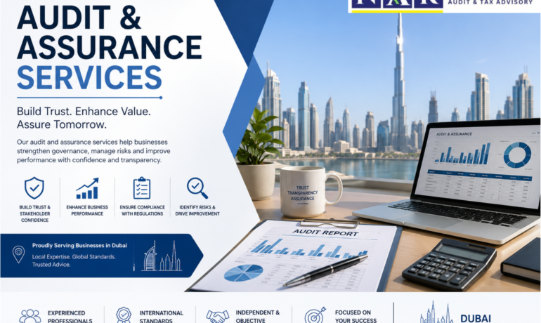 Audit & Assurance Services in Dubai helping businesses with financial reporting, risk assessment, and regulatory compliance